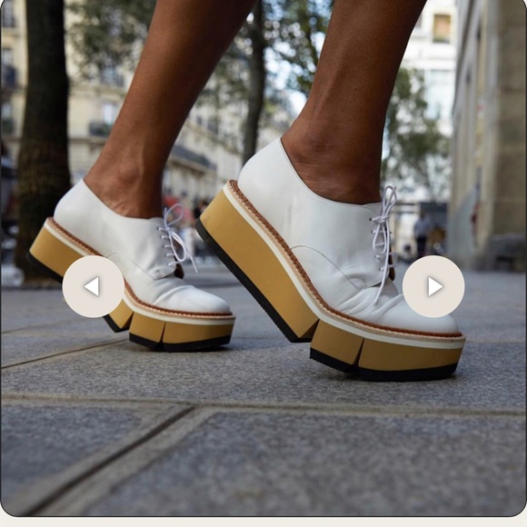 Clergerie white leather Barbara derby platforms Never worn. - Picture 6 of 6